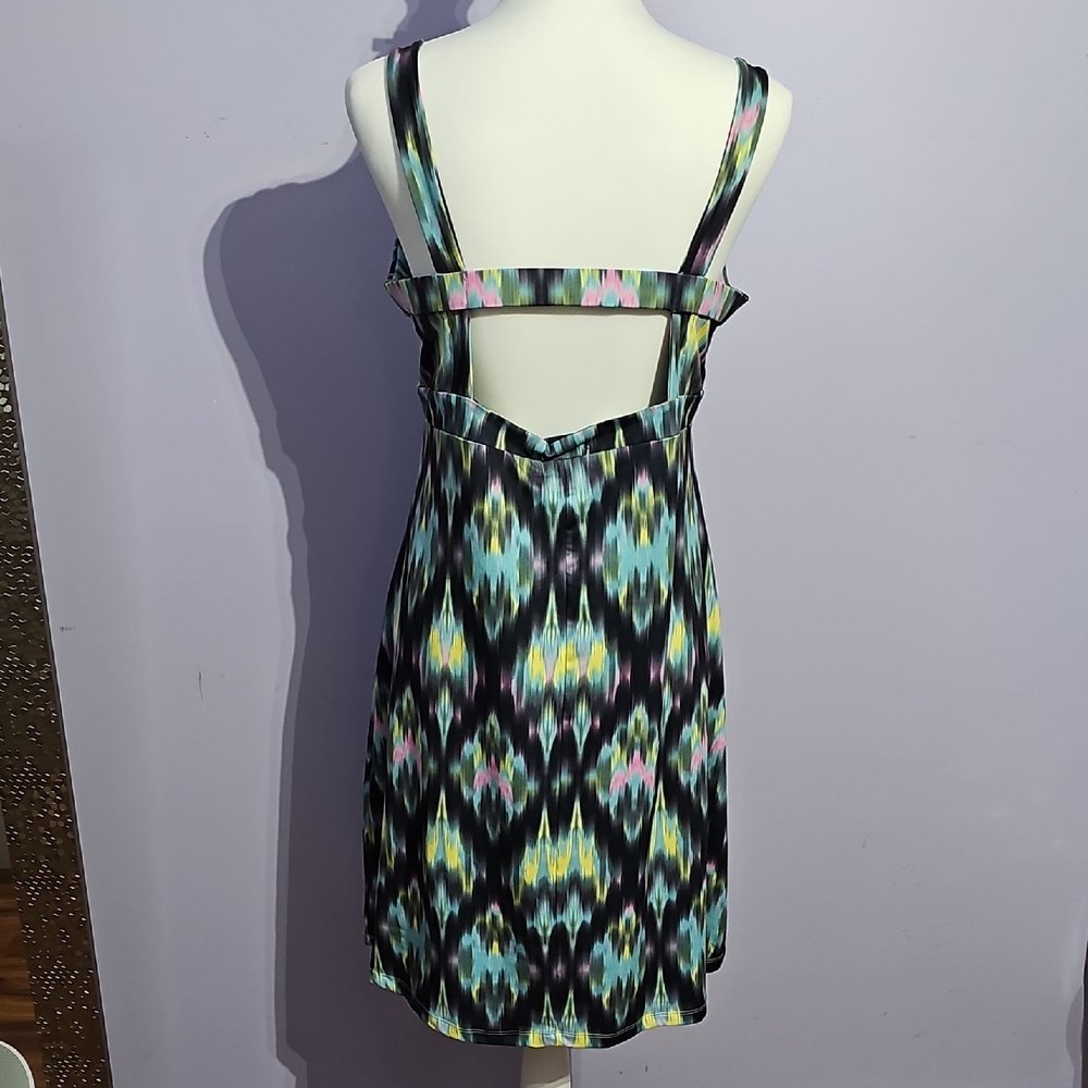 Tehama Multi Color Sleeveless Midi Sundress With Cutout Back in Size L - Picture 3 of 7